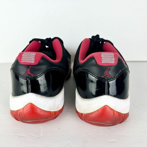 Nike Air Jordan 11 Retro Low 'Bred' Sneakers Size 12 Black Red 528895-012 - Picture 4 of 8